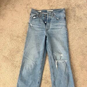 Levi Ribcage straight ankle jeans